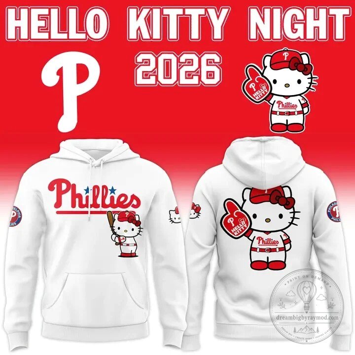 Philadelphia Phillies Hello Kitty Night 2026 Baseball Fan Hoodie