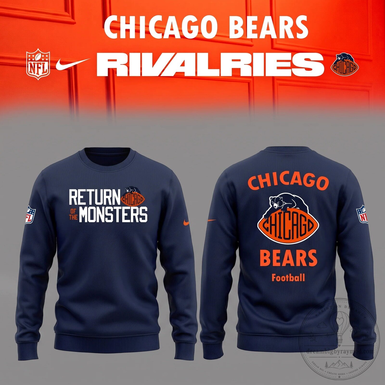 Chicago Bears Return of the Monsters Rivalries Football Team Sweatshirt