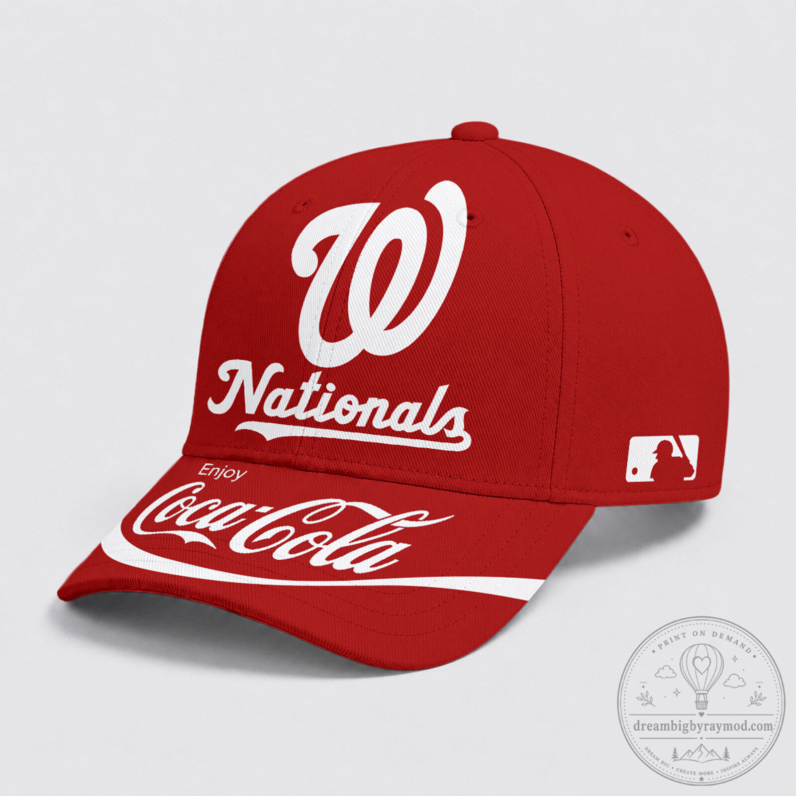 Washington Nationals Baseball Cap with Coca-Cola Logo, Major League Baseball Fan Gift