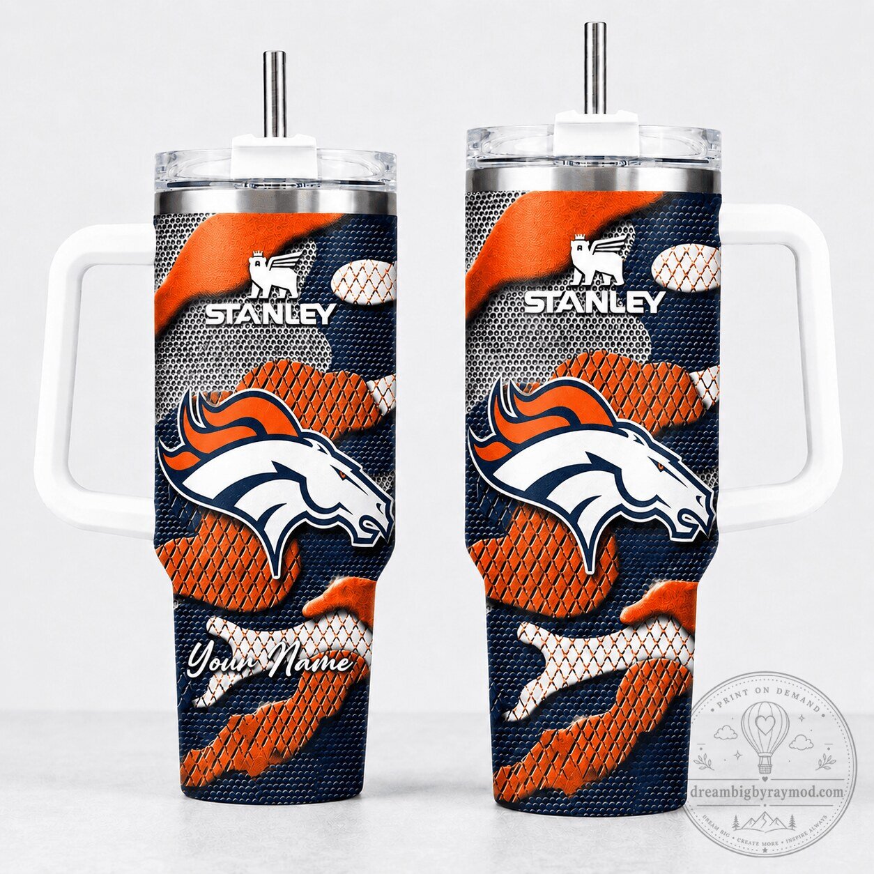 Denver Broncos NFL Football Team Colors Stanley 40oz Tumbler