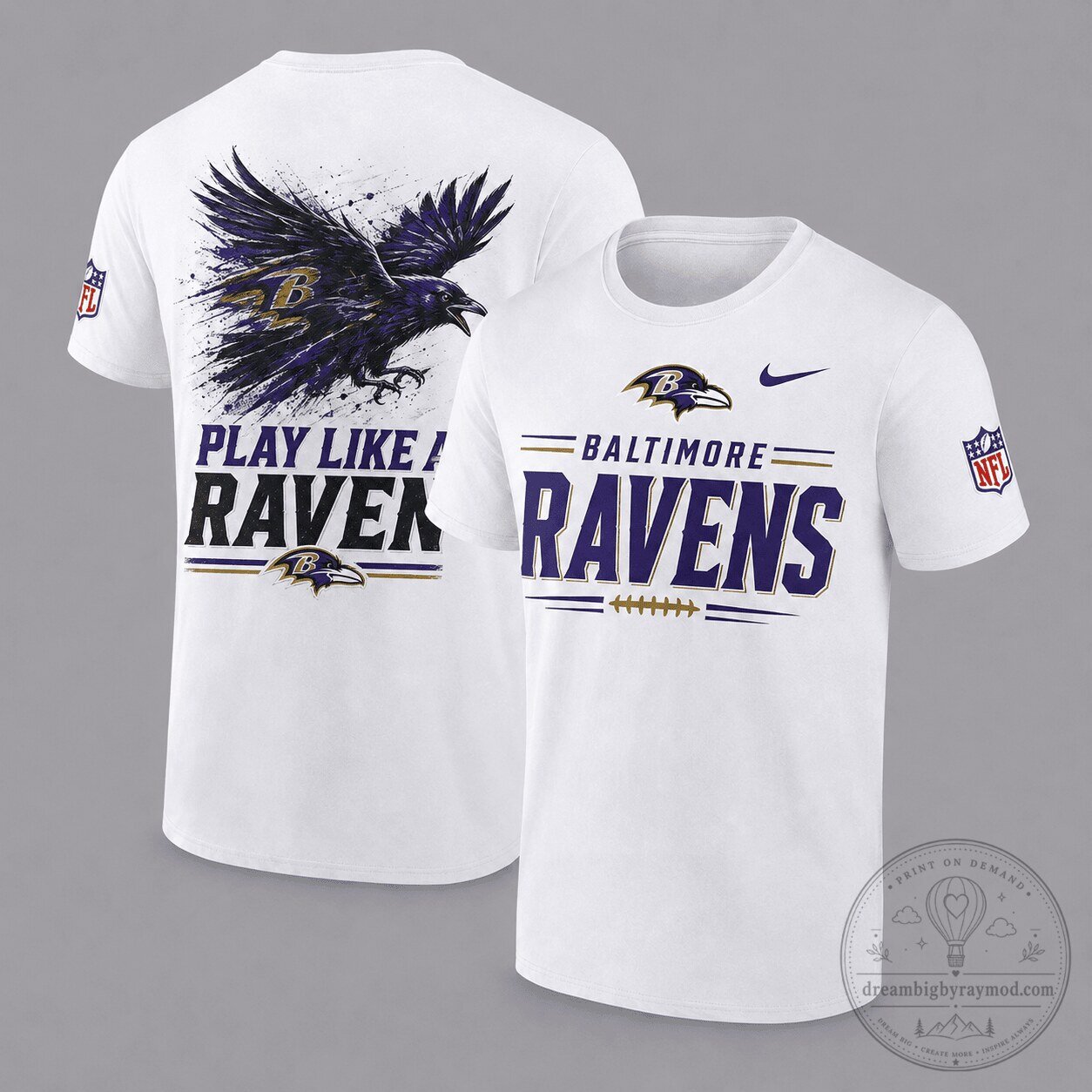 Baltimore Ravens GM Shirt Play Like a Raven NFL Football T-Shirt