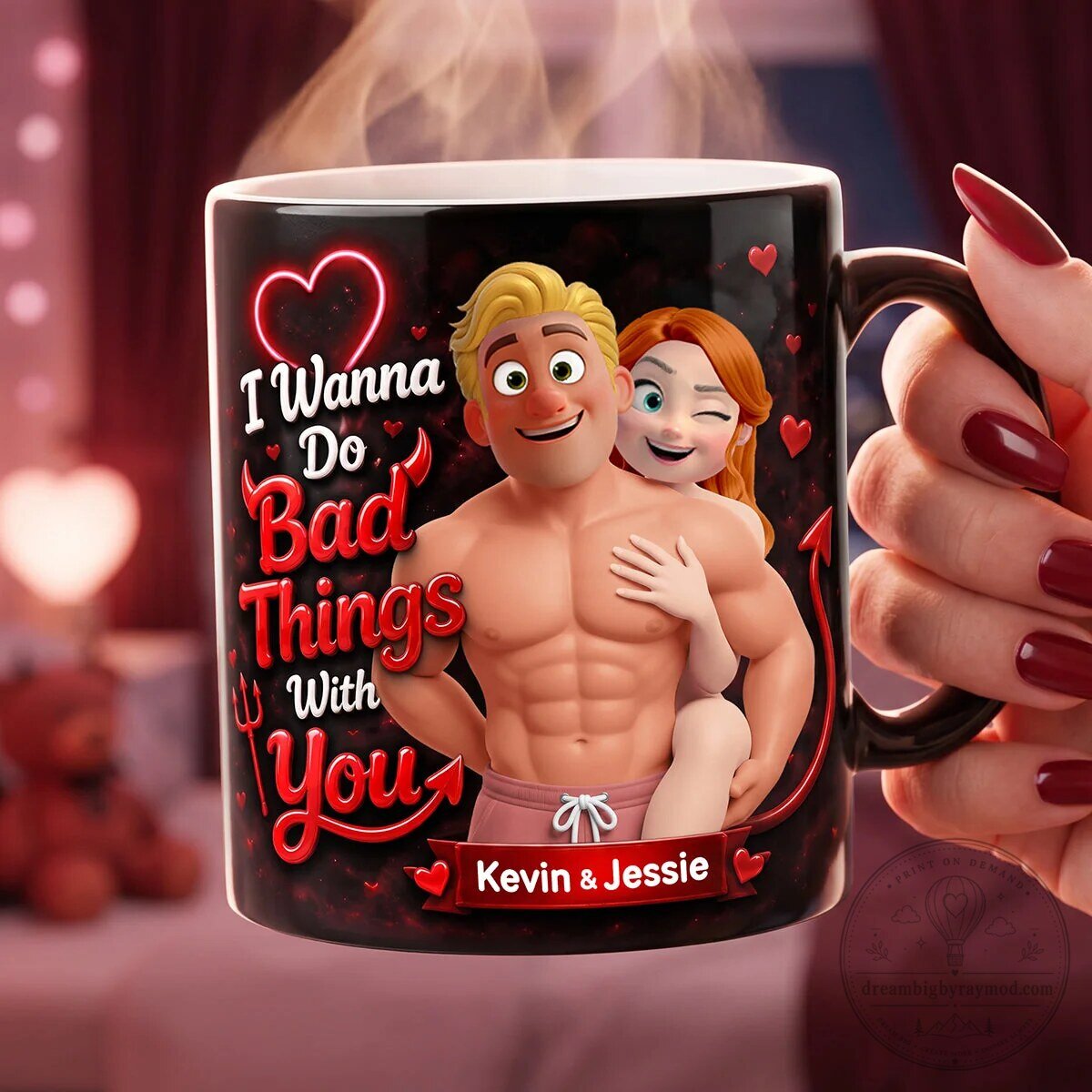 Naughty Couples Magic Mug, Personalized Gifts for Couples, Valentine's Day