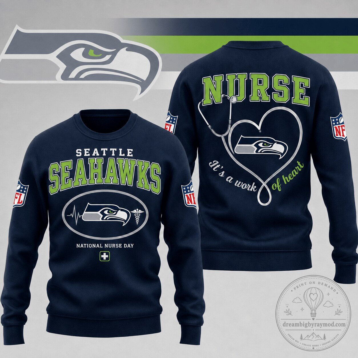 Seattle Seahawks National Nurse Day Football Team Sweatshirt