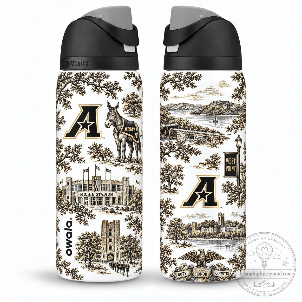 Army Black Knights West Point Michie Stadium Insulated Water Bottle