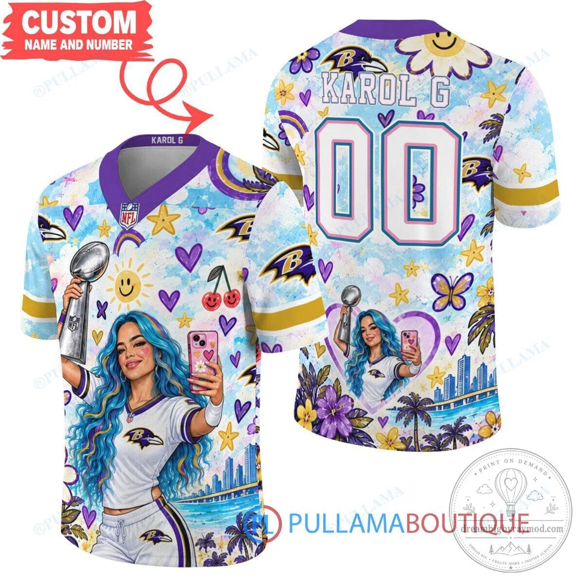 Karol G Baltimore Ravens Super Bowl NFL Football Jersey