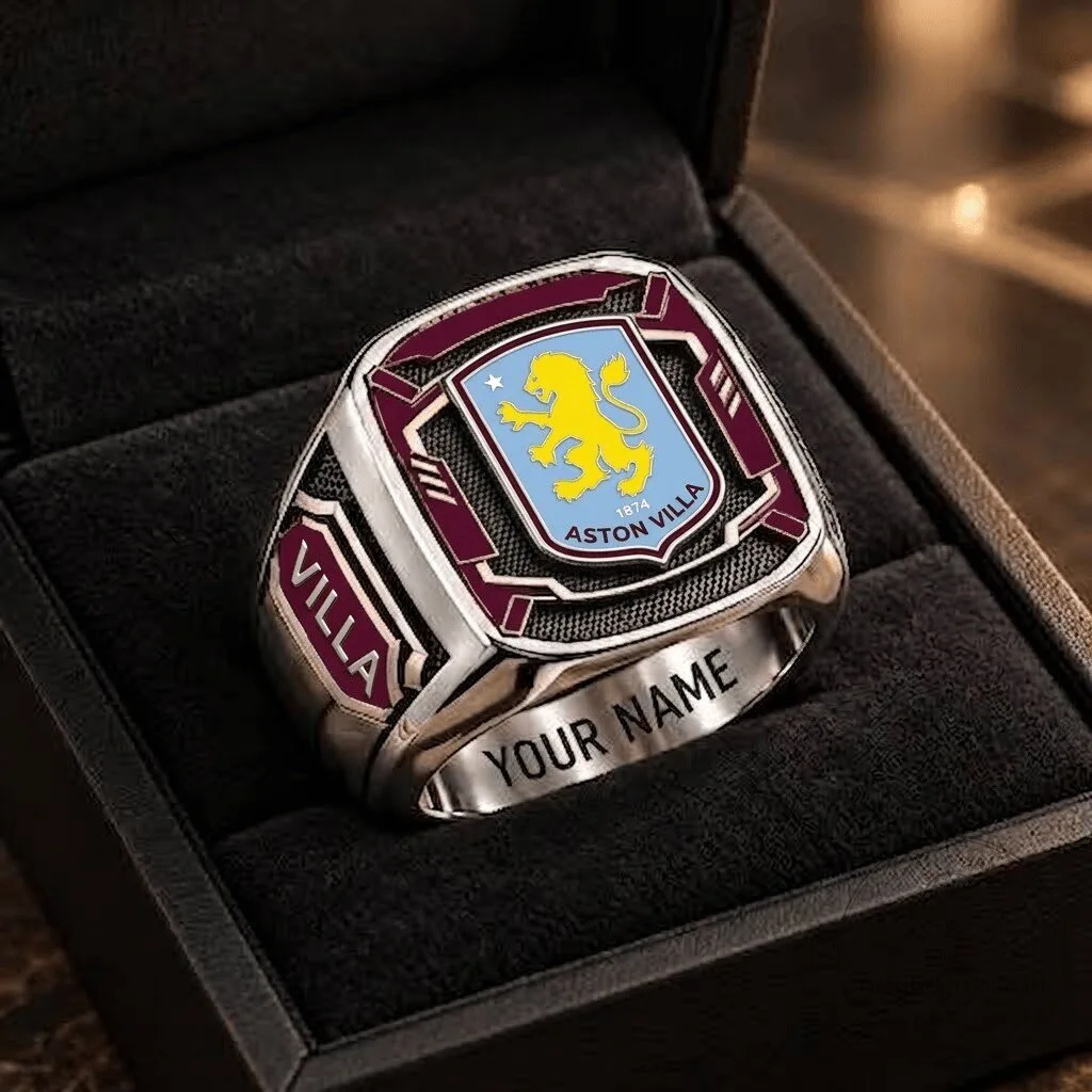 Aston Villa Football Club Custom Engraved Fan Ring
