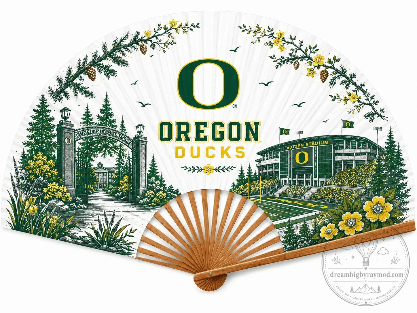 University of Oregon Ducks Autzen Stadium Folding Hand Fan