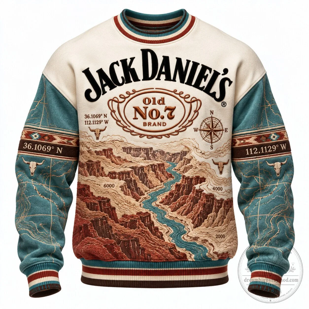Jack Daniel's Old No. 7 Brand Grand Canyon Map Sweatshirt