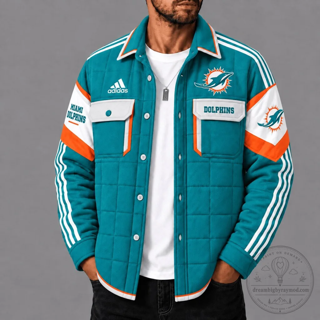 Miami Dolphins National Football League Quilted Jacket Miami Dolphins National Football League Quilted Jacket