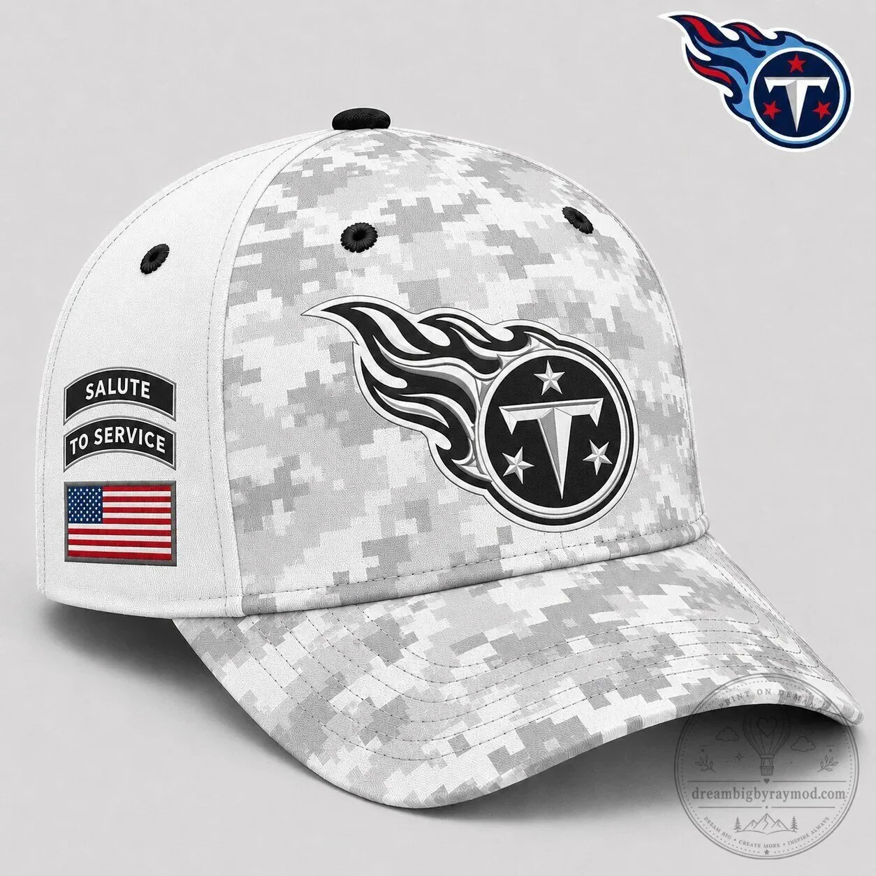 Tennessee Titans Salute To Service Digital Camouflage Baseball Cap Hat