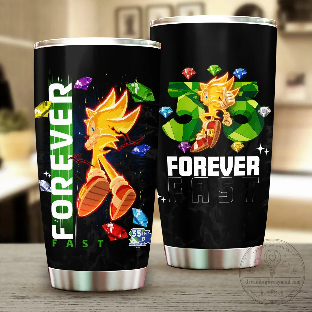 Sonic The Hedgehog 35th Anniversary Forever Fast Tumbler