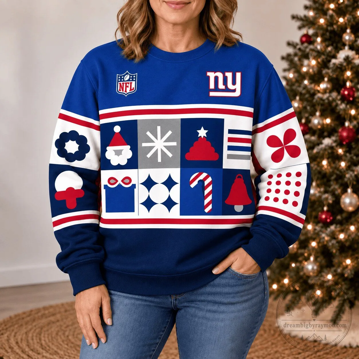 New York Giants National Football League Christmas Holiday Ugly Sweater