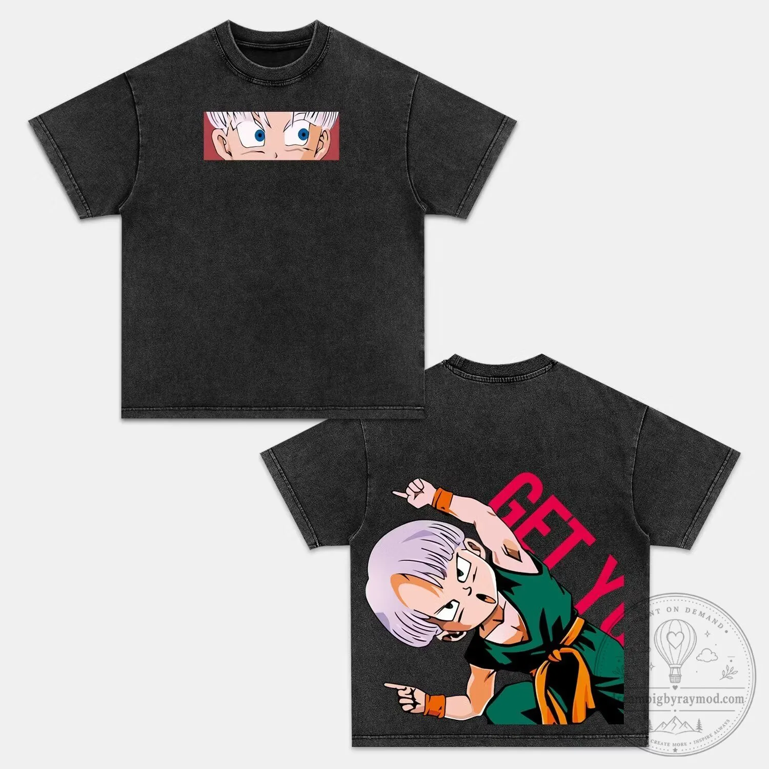 Dragon Ball Z Trunks Anime Inspired Vintage Washed Graphic T-Shirt