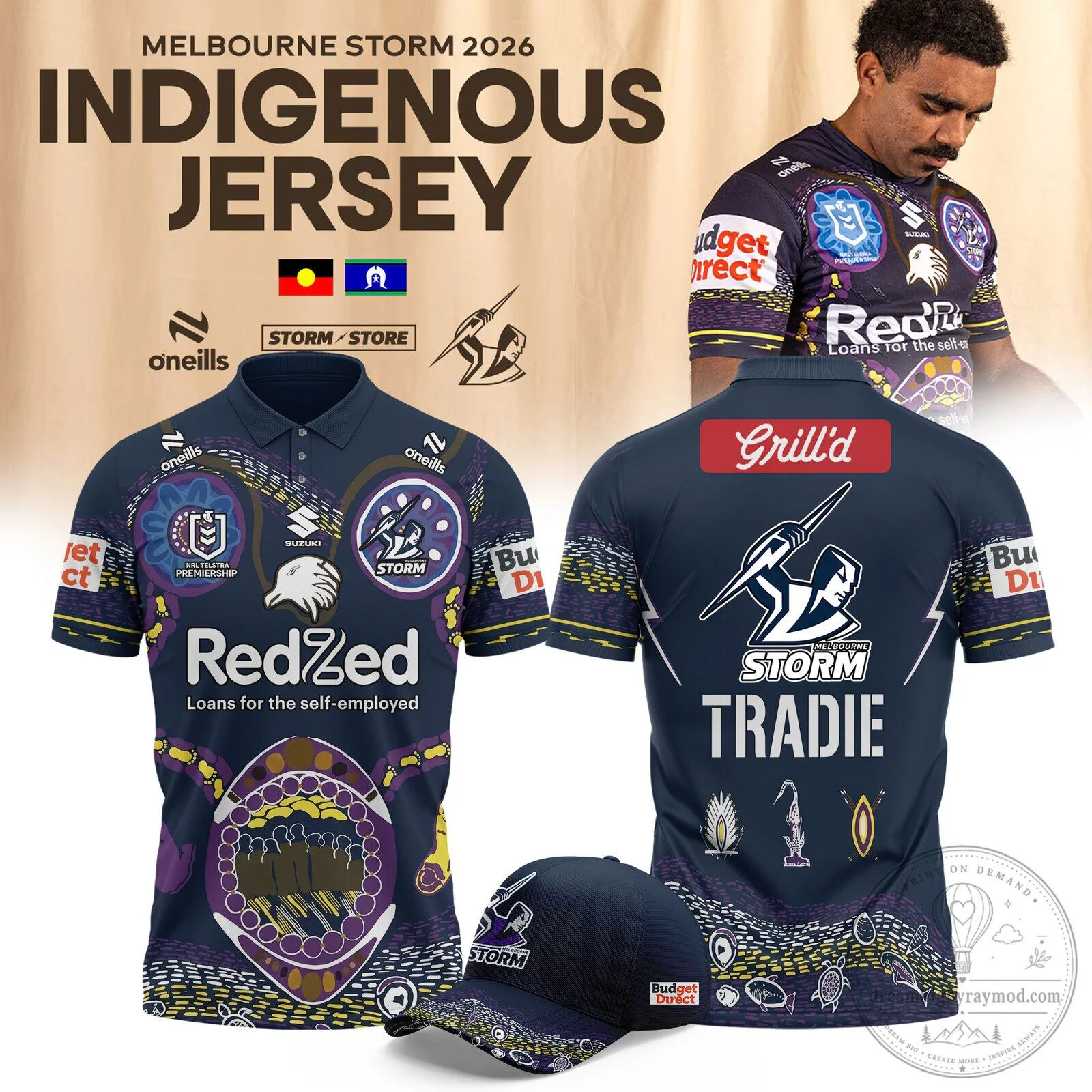 ...Melbourne Storm 2026 Indigenous Round Limited Polo