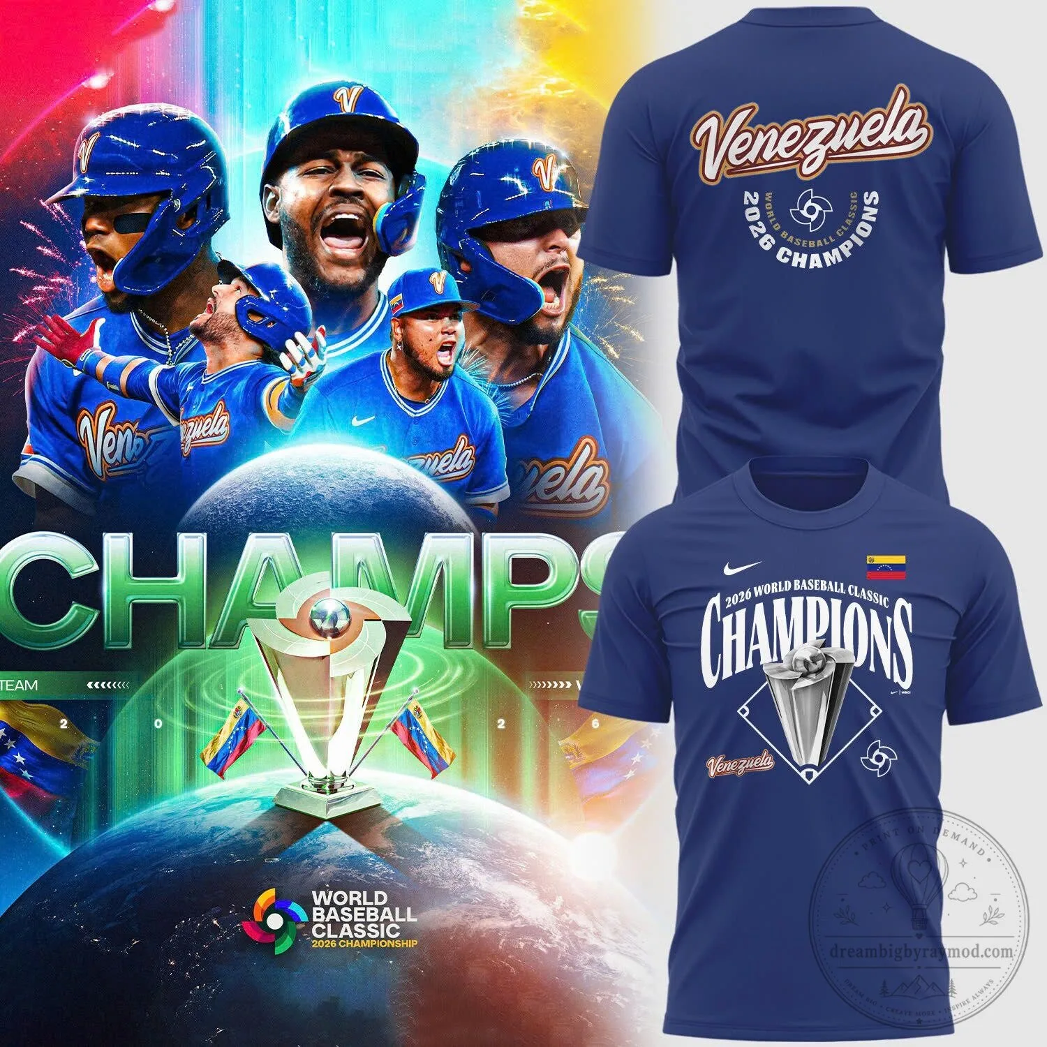 Venezuela Baseball World Baseball Classic 2026 Champions T-Shirt