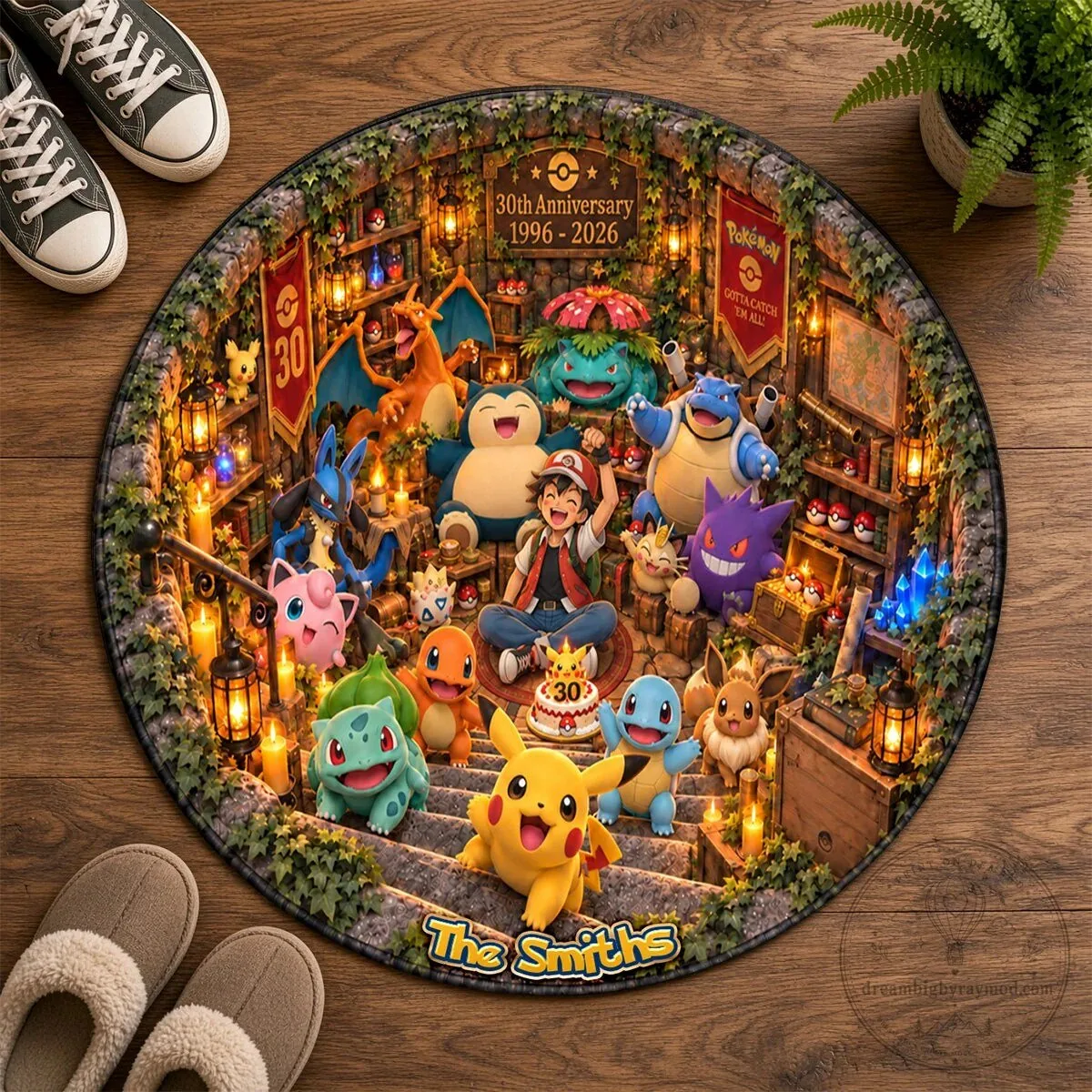 Pokemon 30th Anniversary 1996-2026 The Smiths Round Doormat