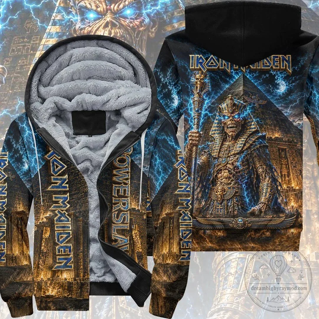 Iron Maiden Powerslave Album Art Heavy Metal Music Full Zip Hoodie