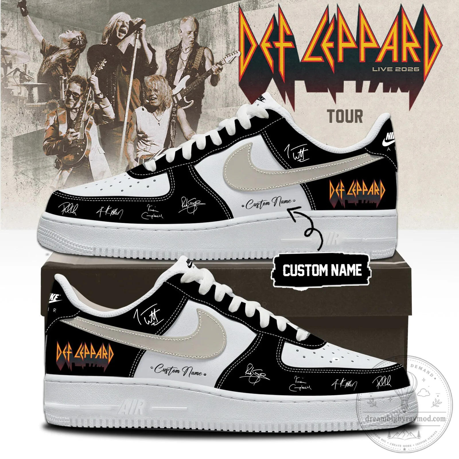 Def Leppard Live 2026 Limited Edition Signature Sneakers (Design 4) 1 Def Leppard Live 2026 Limited Edition Signature Sneakers (Design 4)