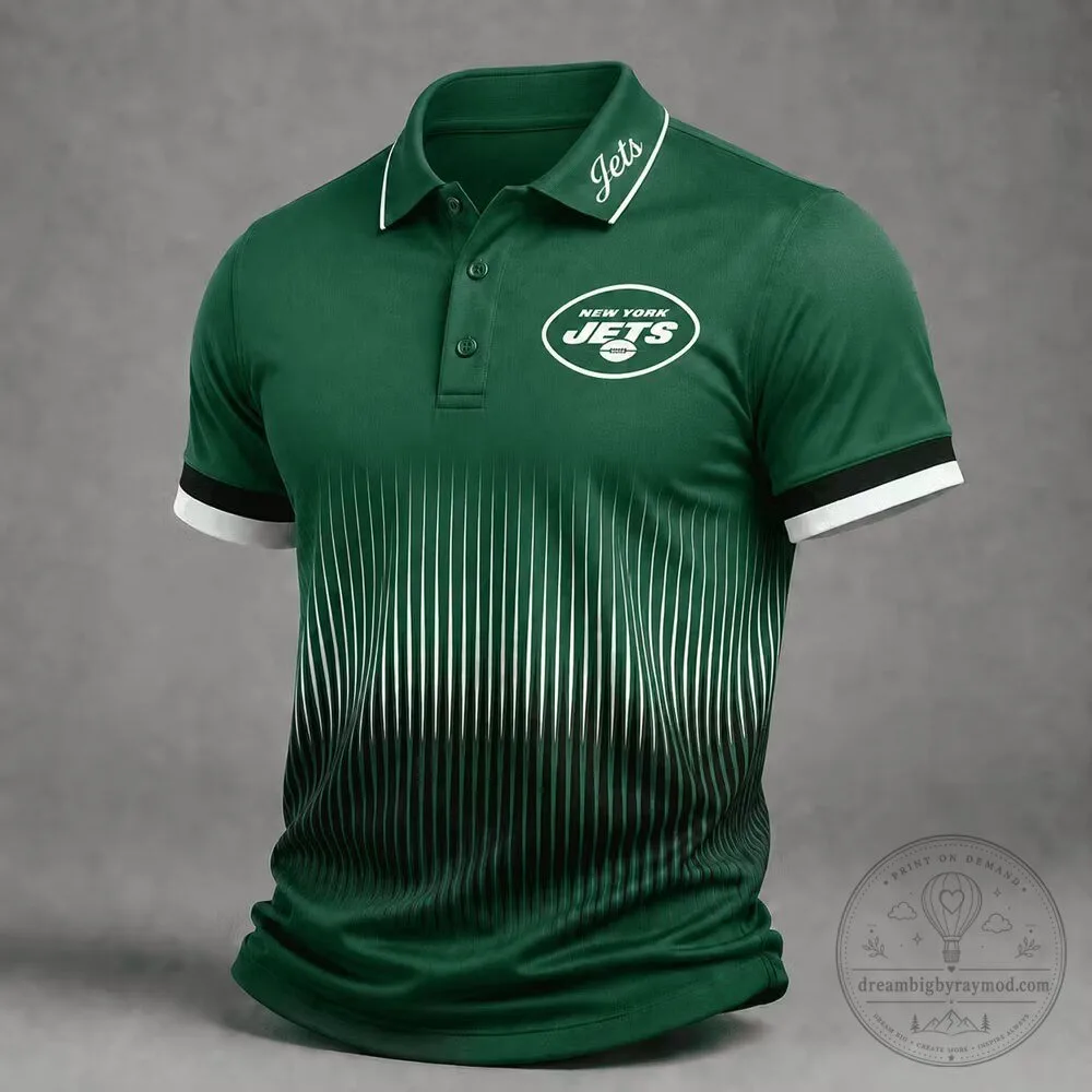 New York Jets American Football Team Green Fan Polo Shirt