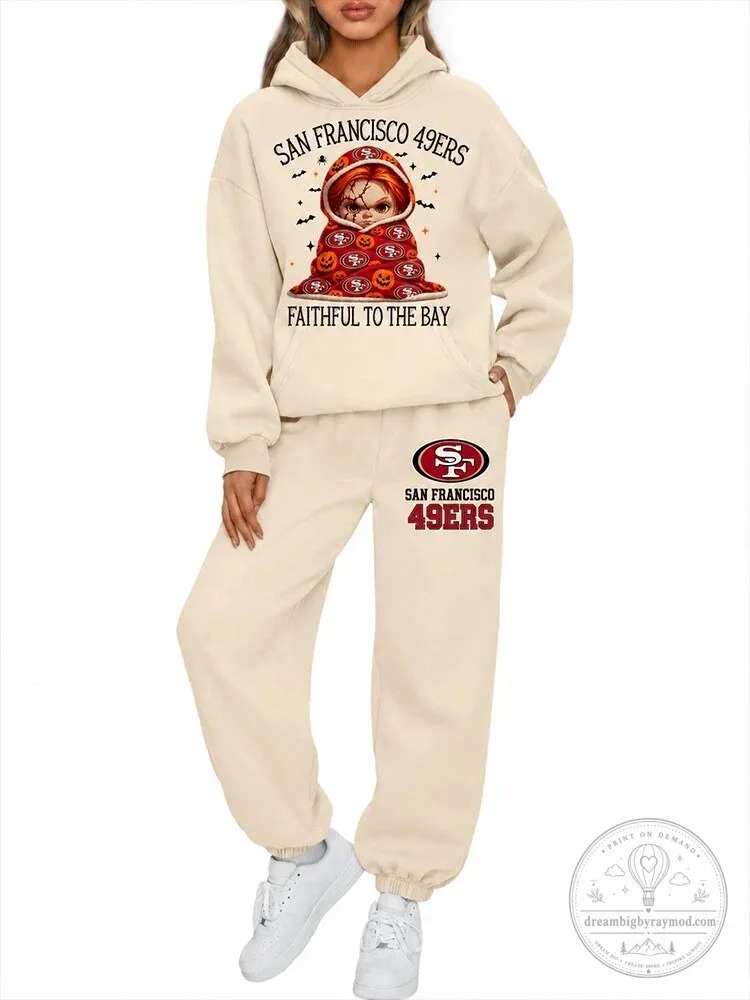 San Francisco 49ers Chucky Faithful To The Bay Hoodie Tracksuit