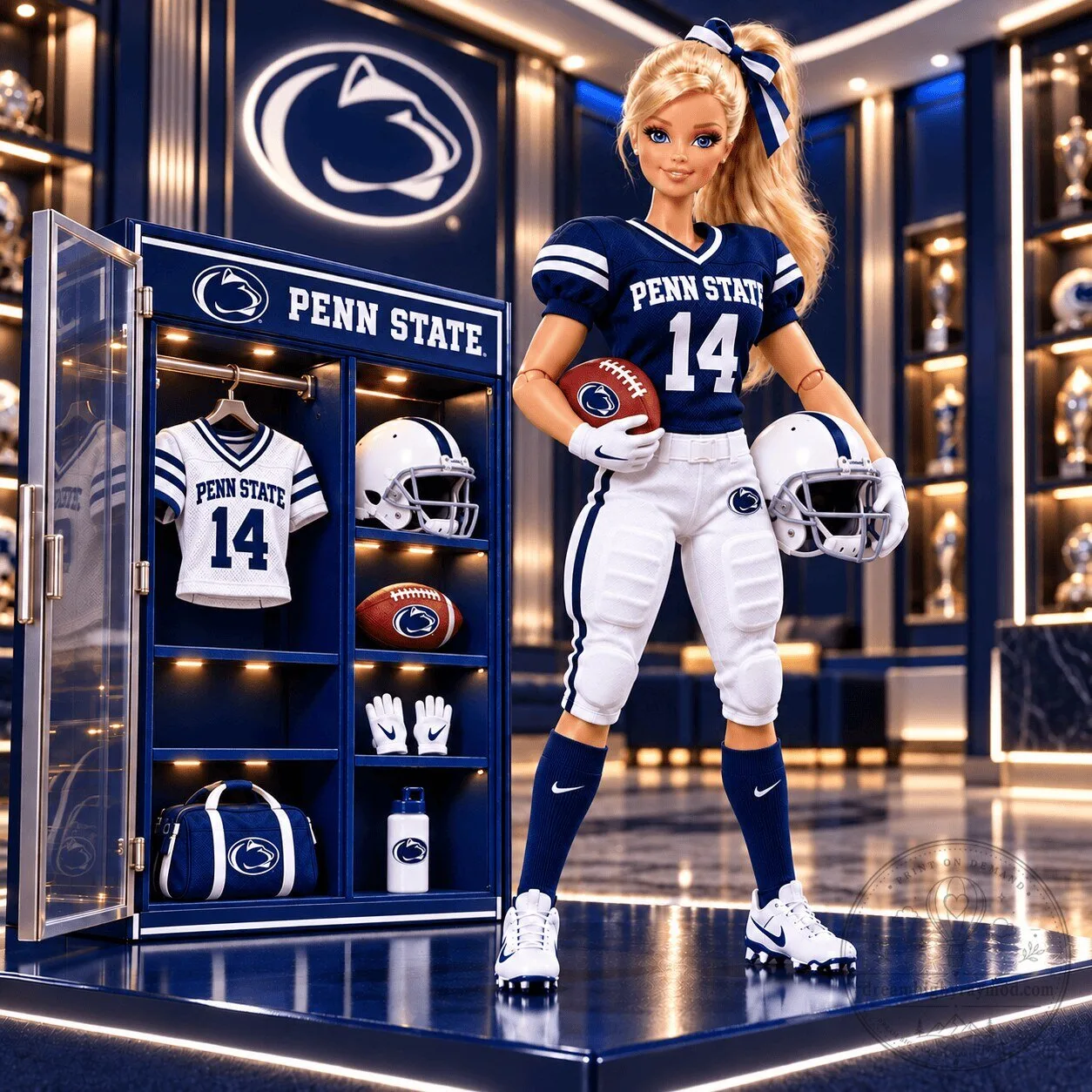 Penn State Nittany Lions Barbie Football Player Doll with Accessories