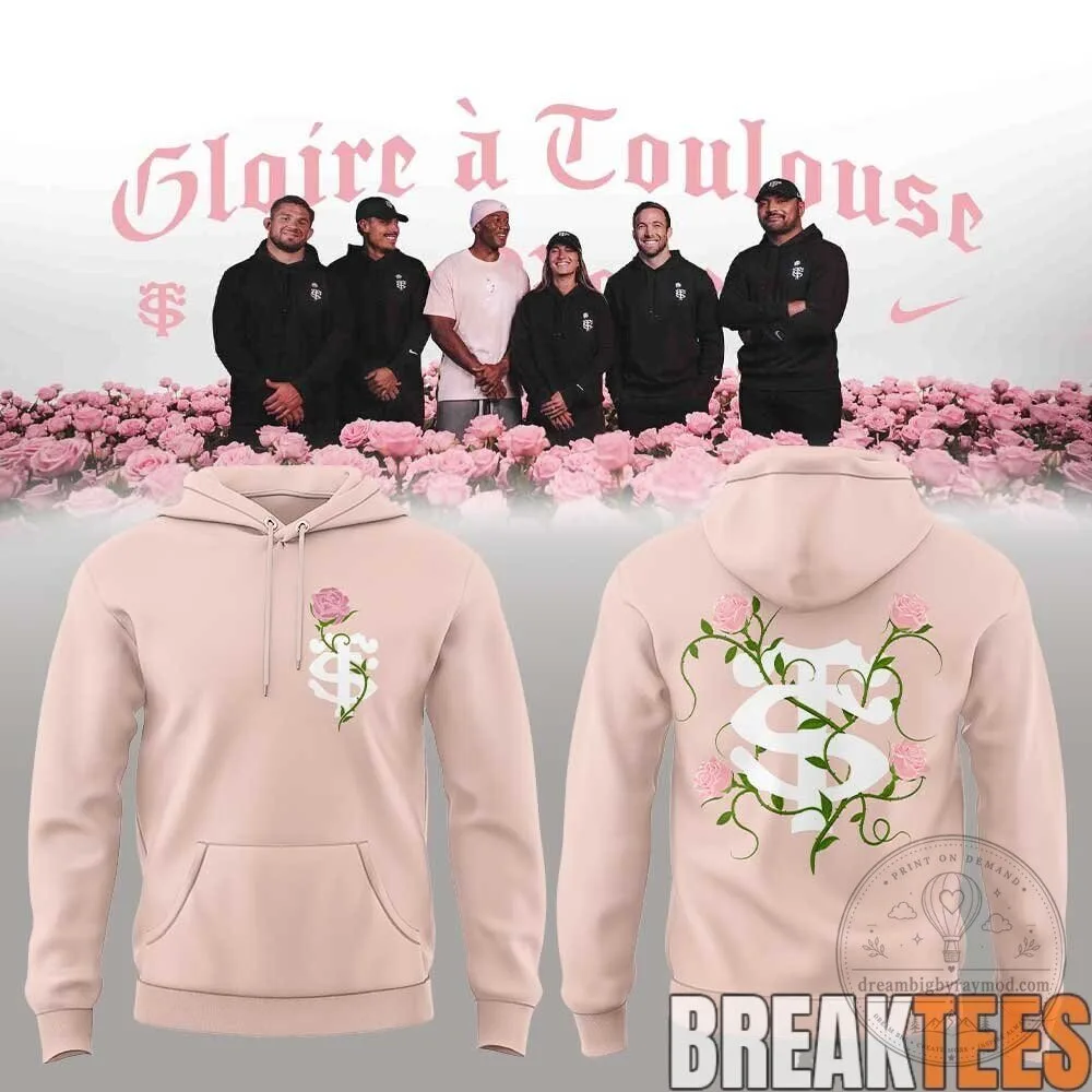 Stade Toulousain Rugby Collection Toulouse La Rose Pink Hoodie