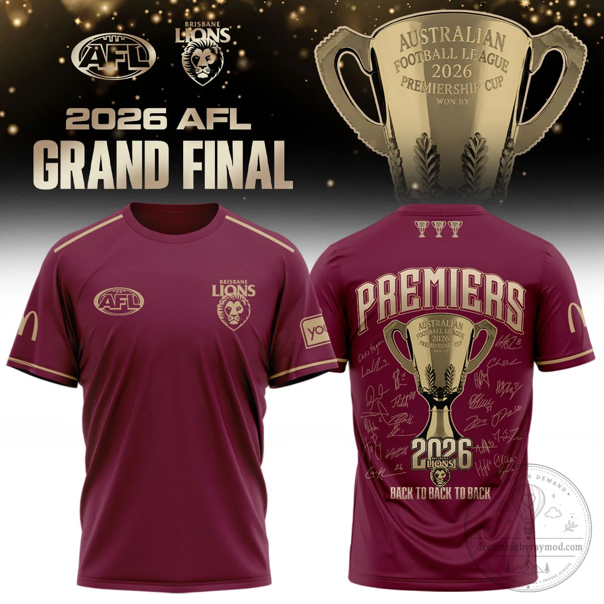 Brisbane Lions 2026 Australian Football League Grand Final Premiers Jersey