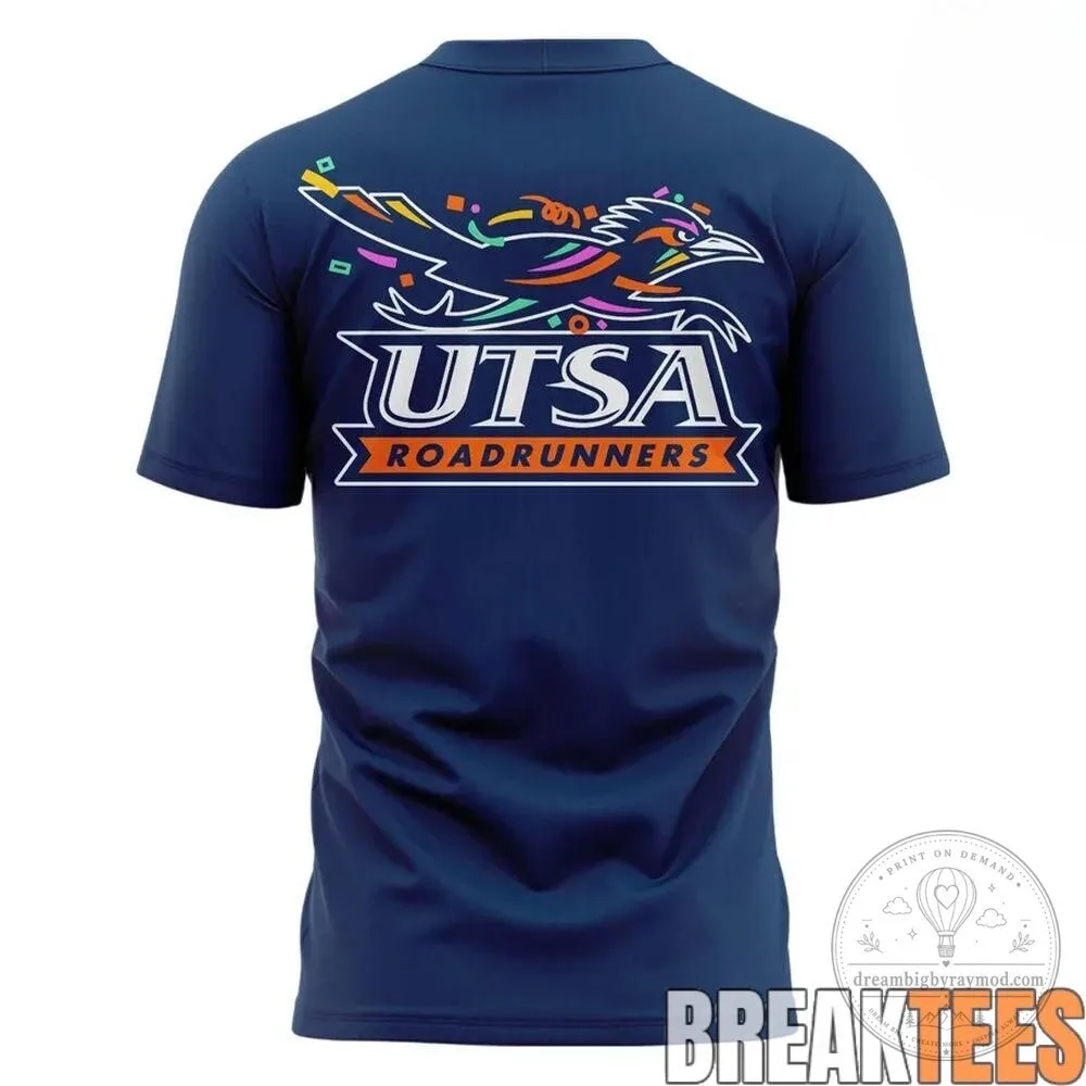 UTSA Roadrunners Los Correcaminos Navy Blue Short Sleeve T-Shirt 5 UTSA Roadrunners Los Correcaminos Navy Blue Short Sleeve T-Shirt