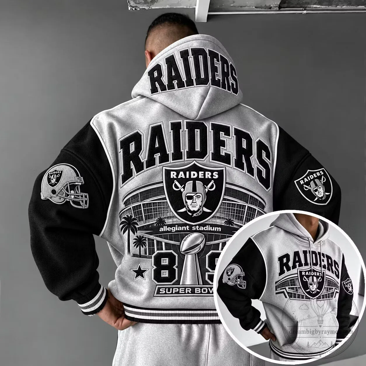 Las Vegas Raiders Allegiant Stadium Super Bowl Football Hoodie