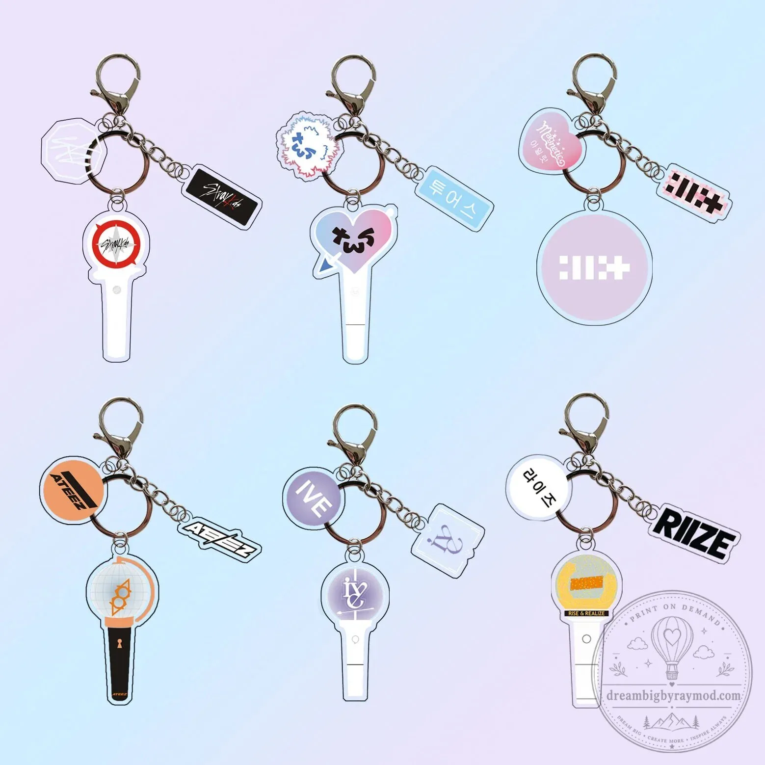 K-Pop Light Stick Acrylic Keychain Collection for Music Fans 61 K-Pop Light Stick Acrylic Keychain Collection for Music Fans