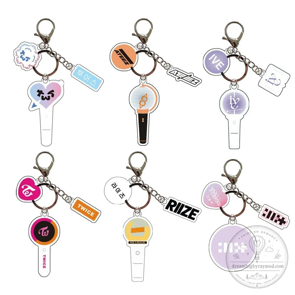 K-Pop Light Stick Acrylic Keychain Collection for Music Fans 62 K-Pop Light Stick Acrylic Keychain Collection for Music Fans