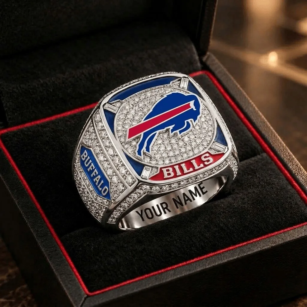 Buffalo Bills National Football League Championship Ring with Custom Name Engraving