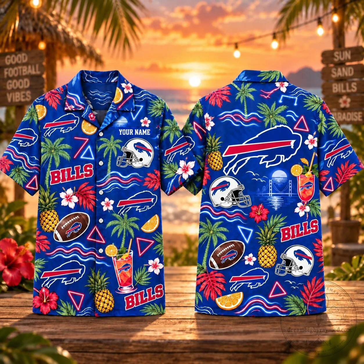 Buffalo Bills Hawaiian Shirt NFL Football Team Tropical Summer Beach Wear