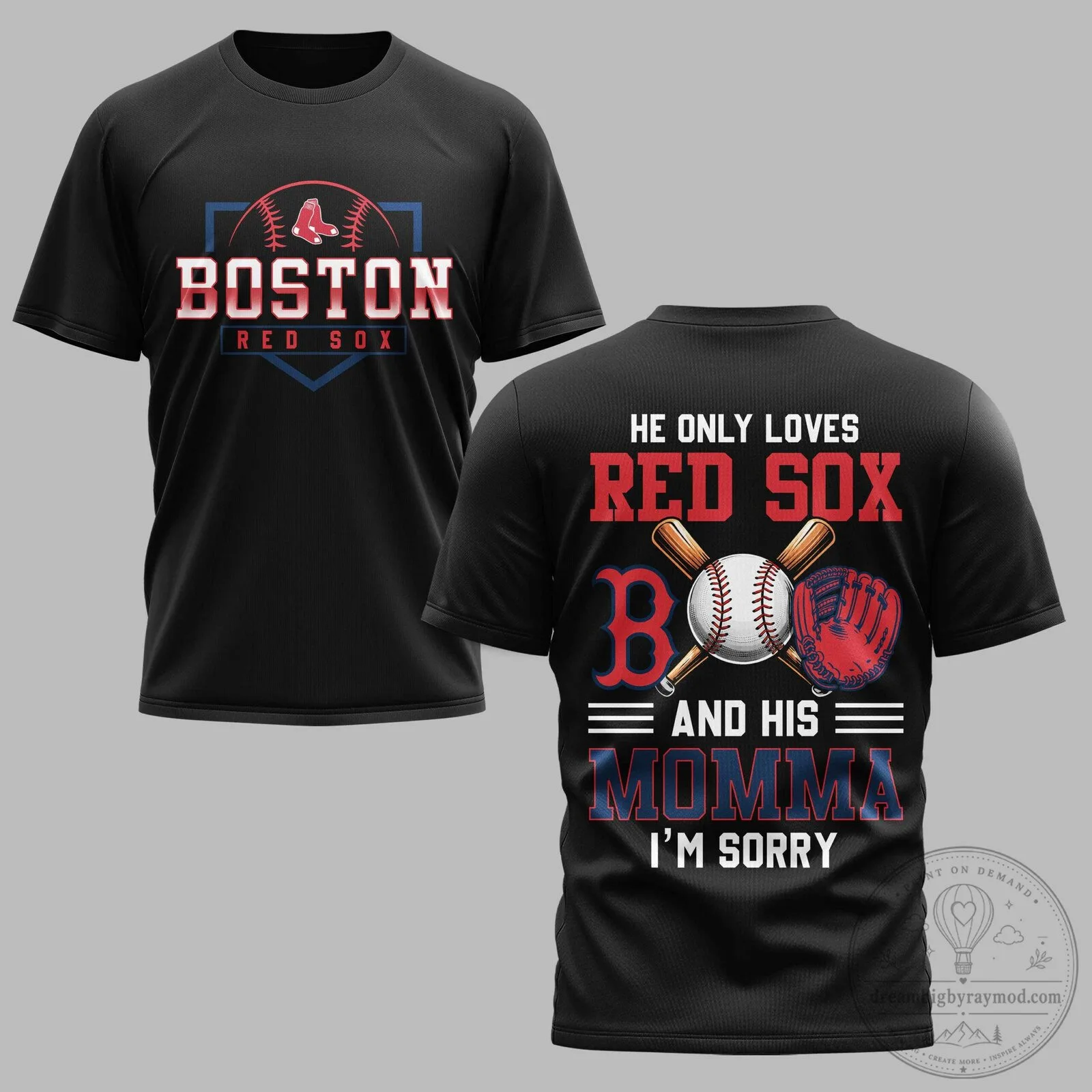 MLB Mom Boston Red Sox Baseball Fan Gift T-Shirt