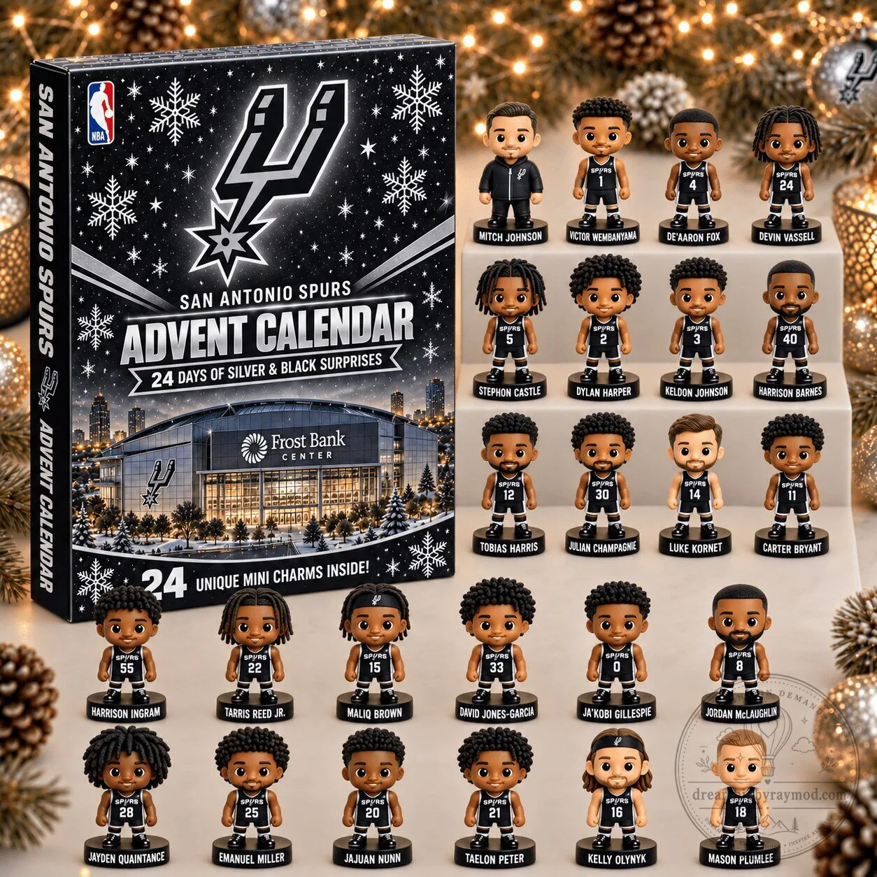 San Antonio Spurs Basketball Team Advent Calendar with Mini Charms