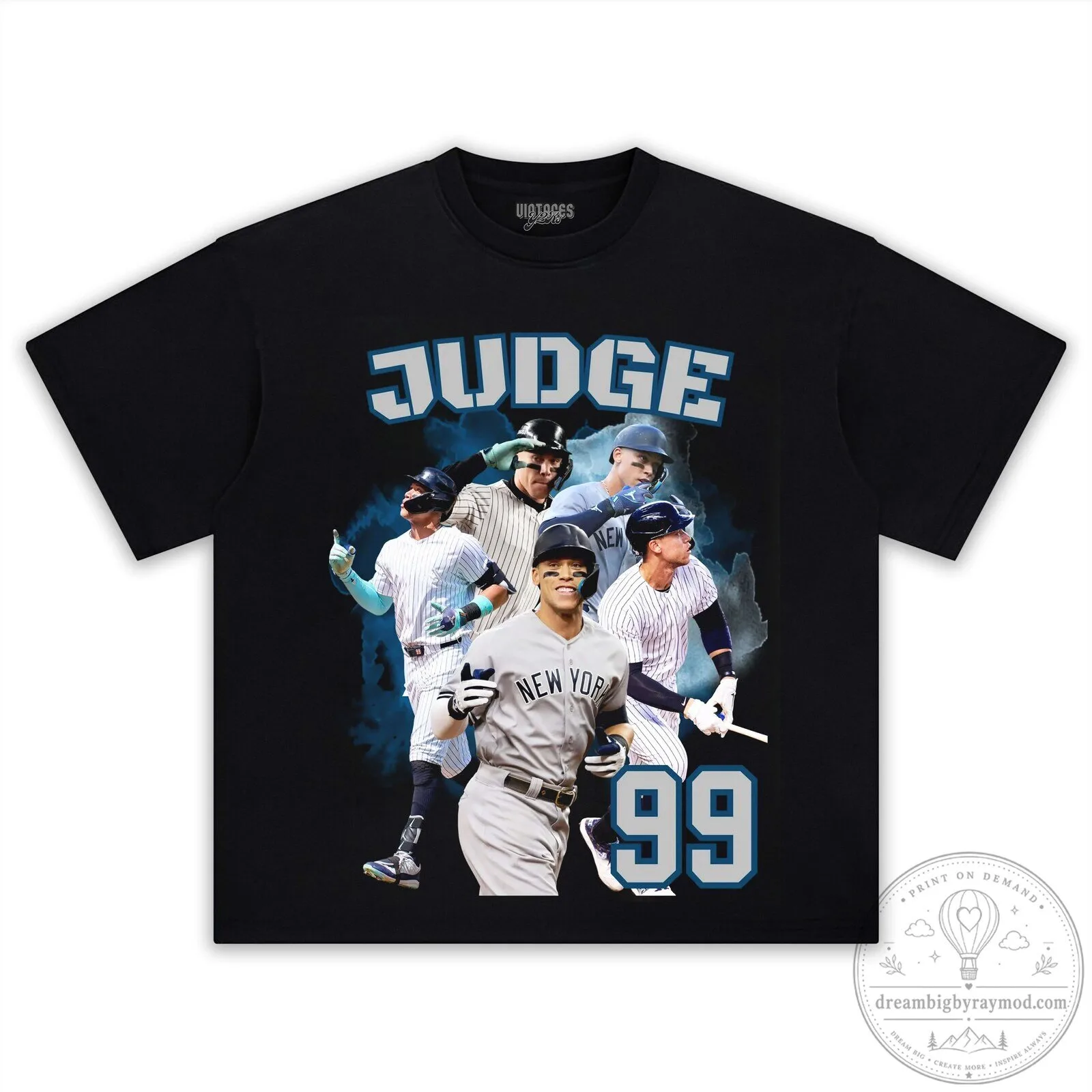 Aaron Judge New York Yankees Baseball Collage Graphic T-Shirt