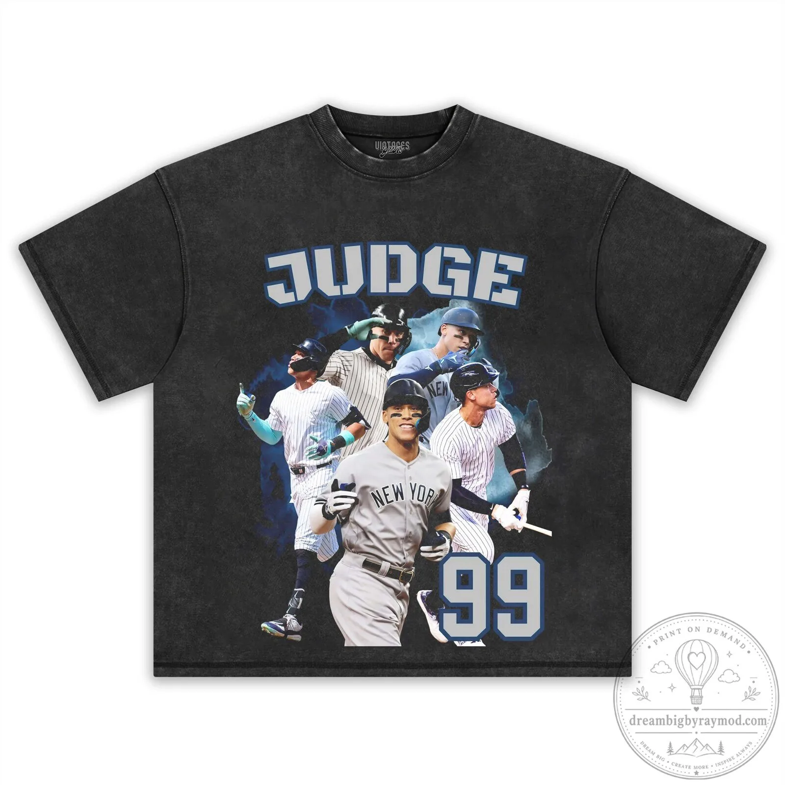 Aaron Judge New York Yankees Baseball Collage Graphic T-Shirt 7 Aaron Judge New York Yankees Baseball Collage Graphic T-Shirt