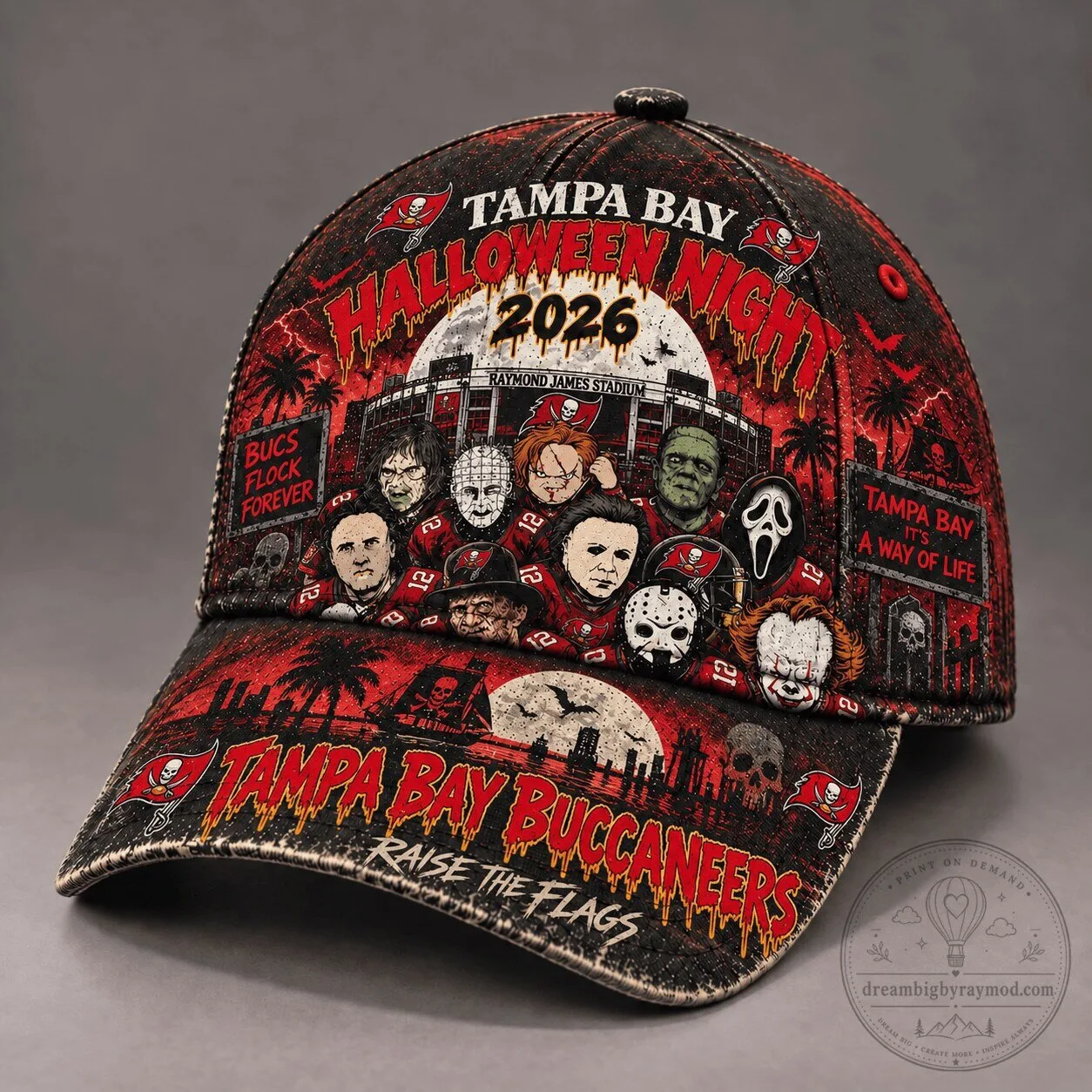Tampa Bay Buccaneers Halloween Night 2026 Horror Movie Characters Cap Hat