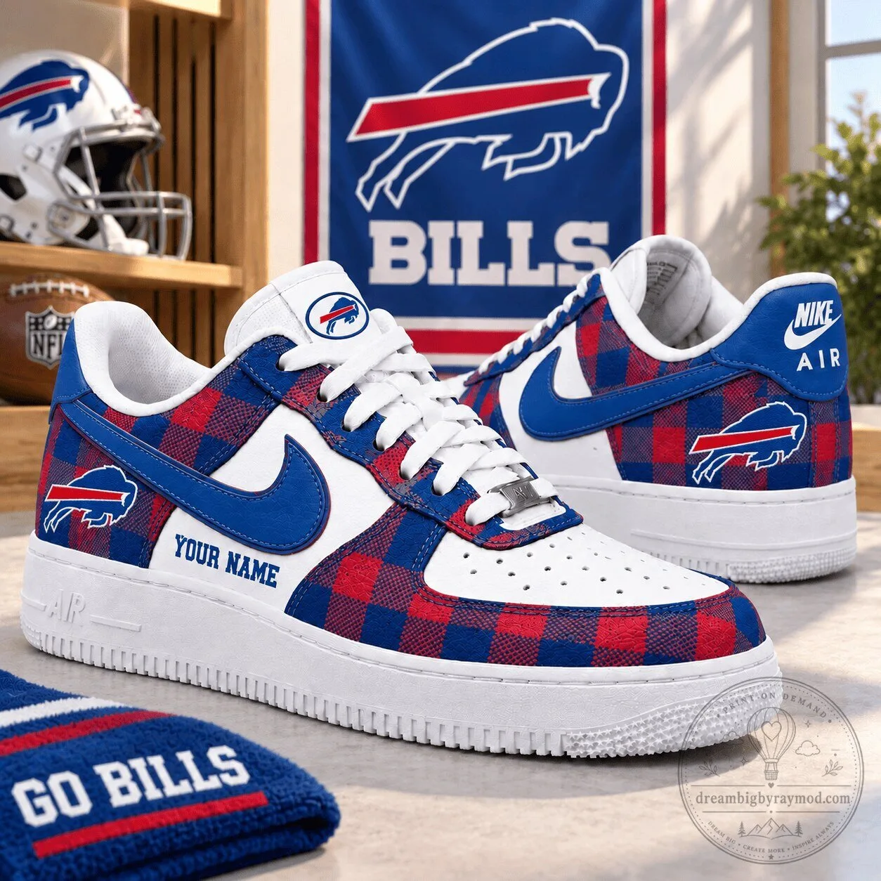 Buffalo Bills Personalized Low Top Air Force Sneakers