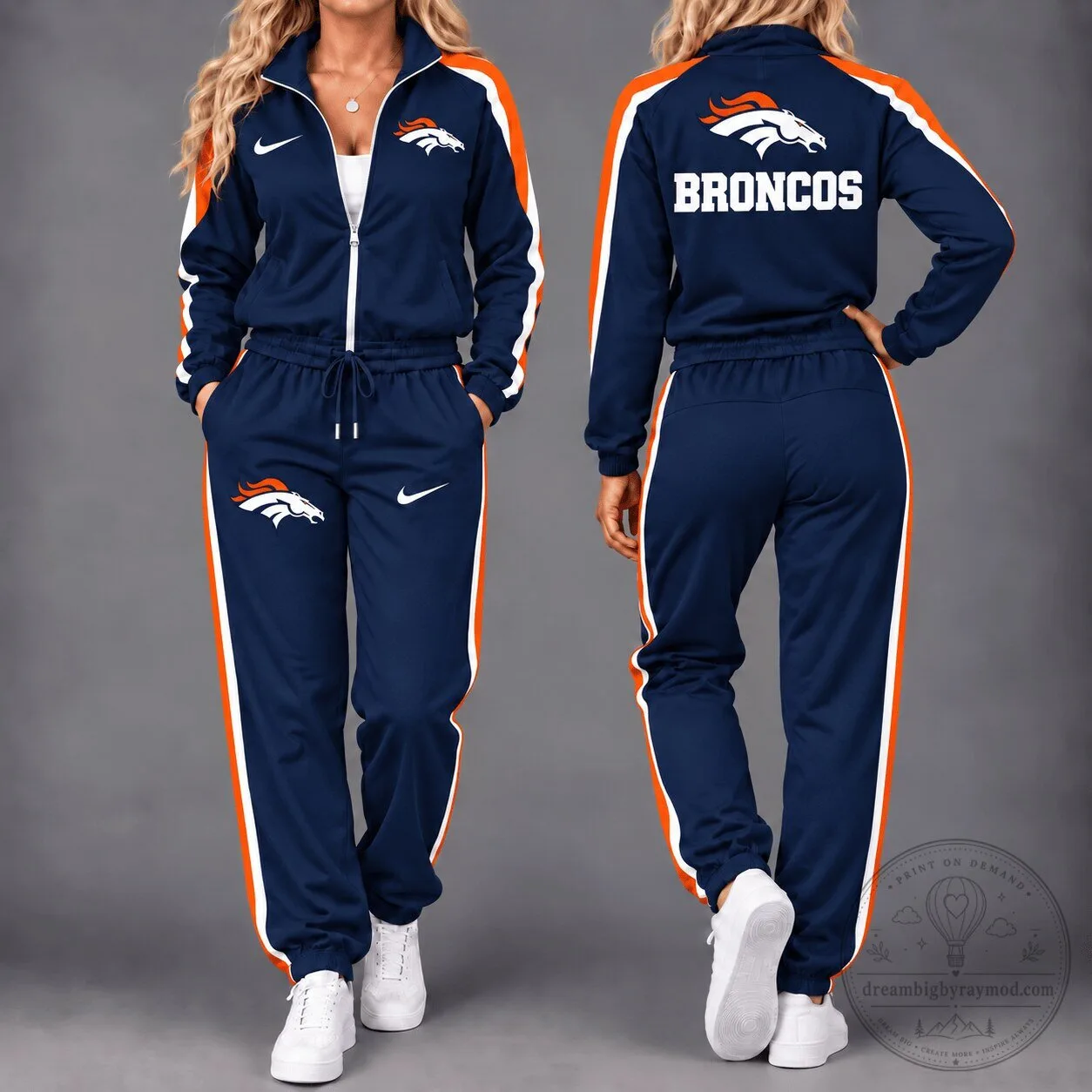 Denver Broncos National Football League Team Logo Women's Tracksuit Set