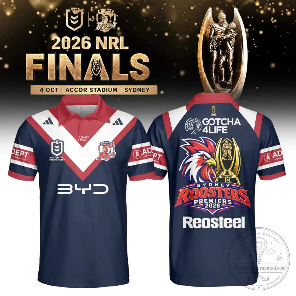 2026 National Rugby League Premiers Polo Shirt - Sydney Roosters 2026 National Rugby League Premiers Polo Shirt - Sydney Roosters