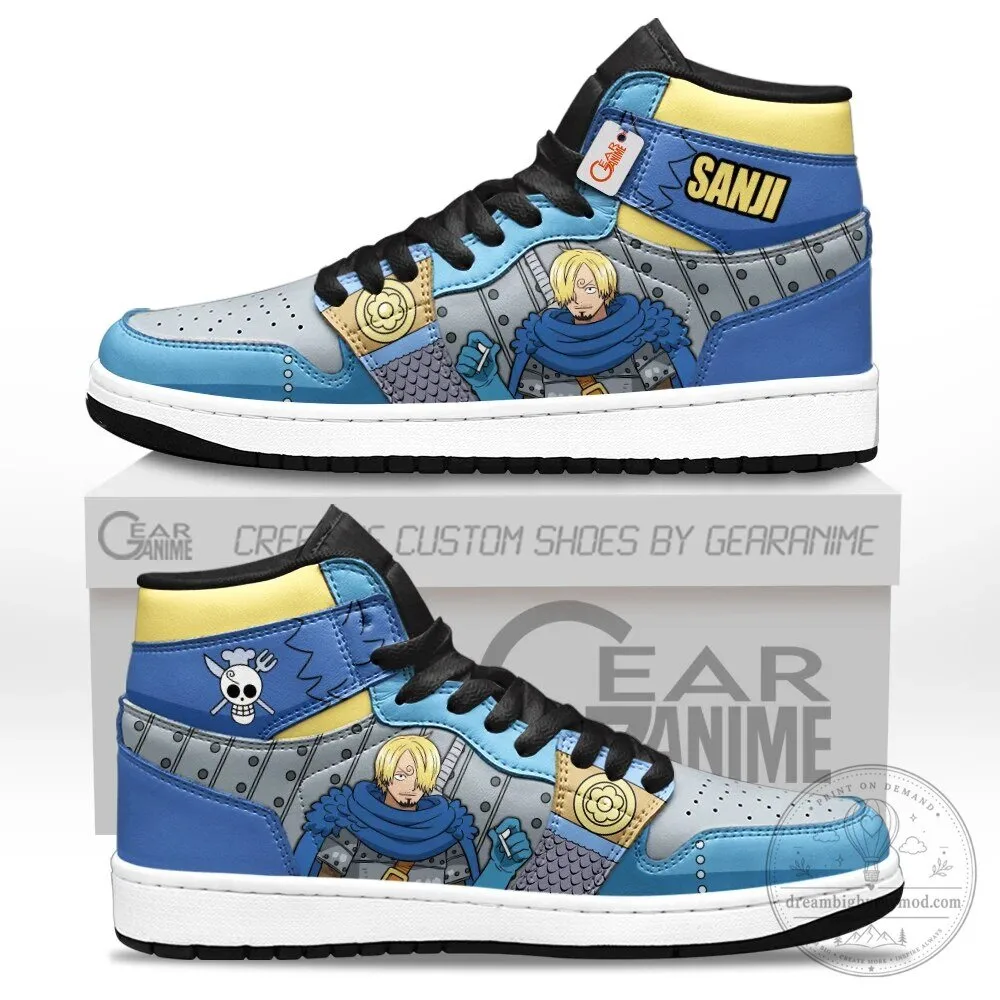 One Piece Sanji Elbaph Arc Anime High-Top Sneakers