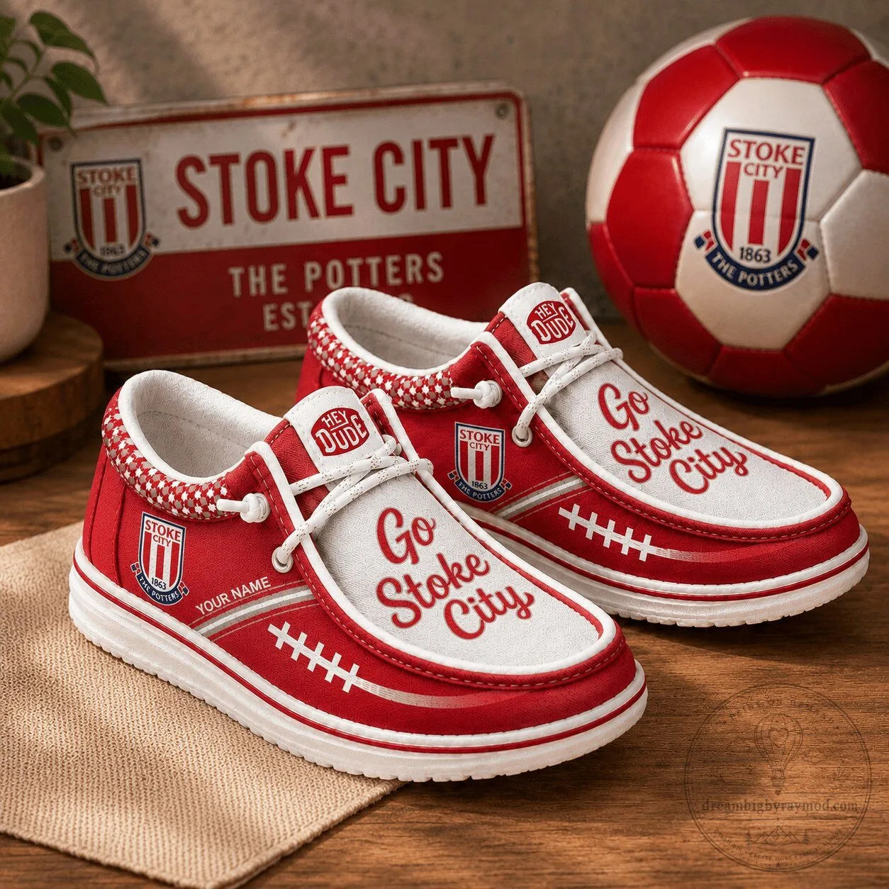 Stoke City Football Club Personalized Hey Dude Style Shoes