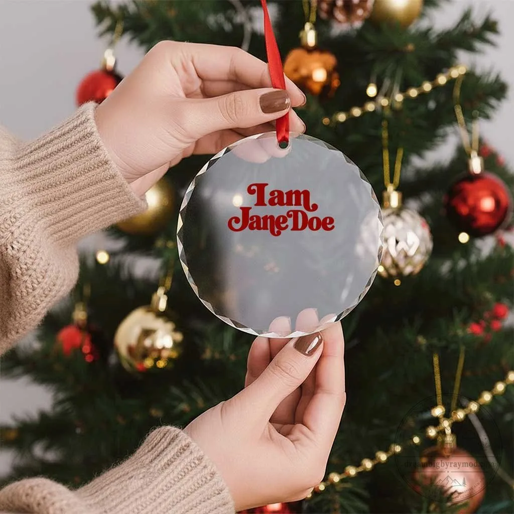I Am Jane Doe Crystal Glass Christmas Tree Ornament 8 I Am Jane Doe Crystal Glass Christmas Tree Ornament