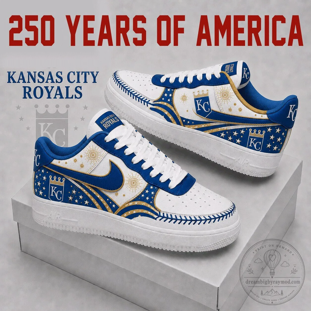 Kansas City Royals Baseball Team Fan Gift Shoes
