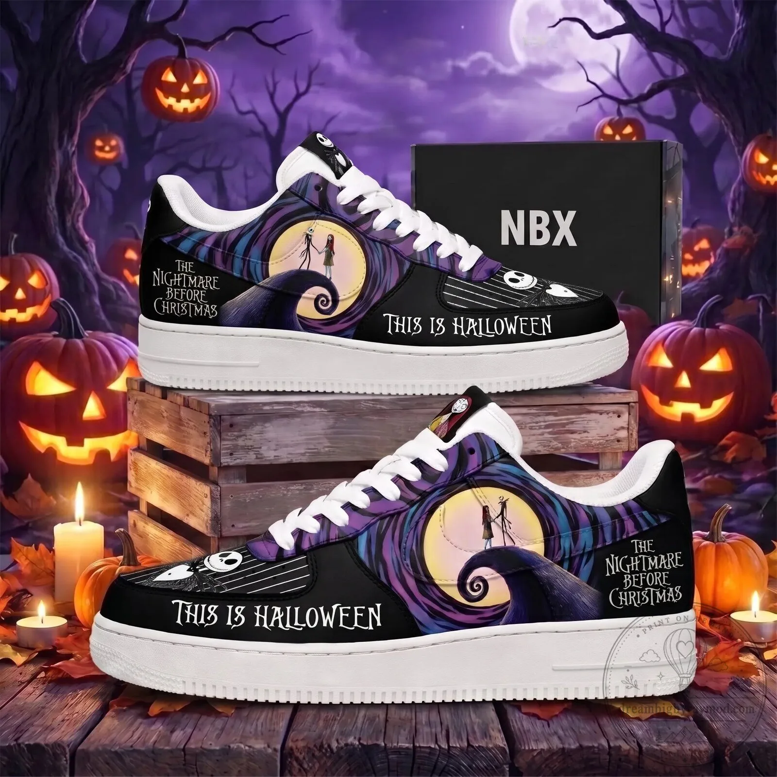 The Nightmare Before Christmas Jack Skellington This Is Halloween Low-Top Shoes