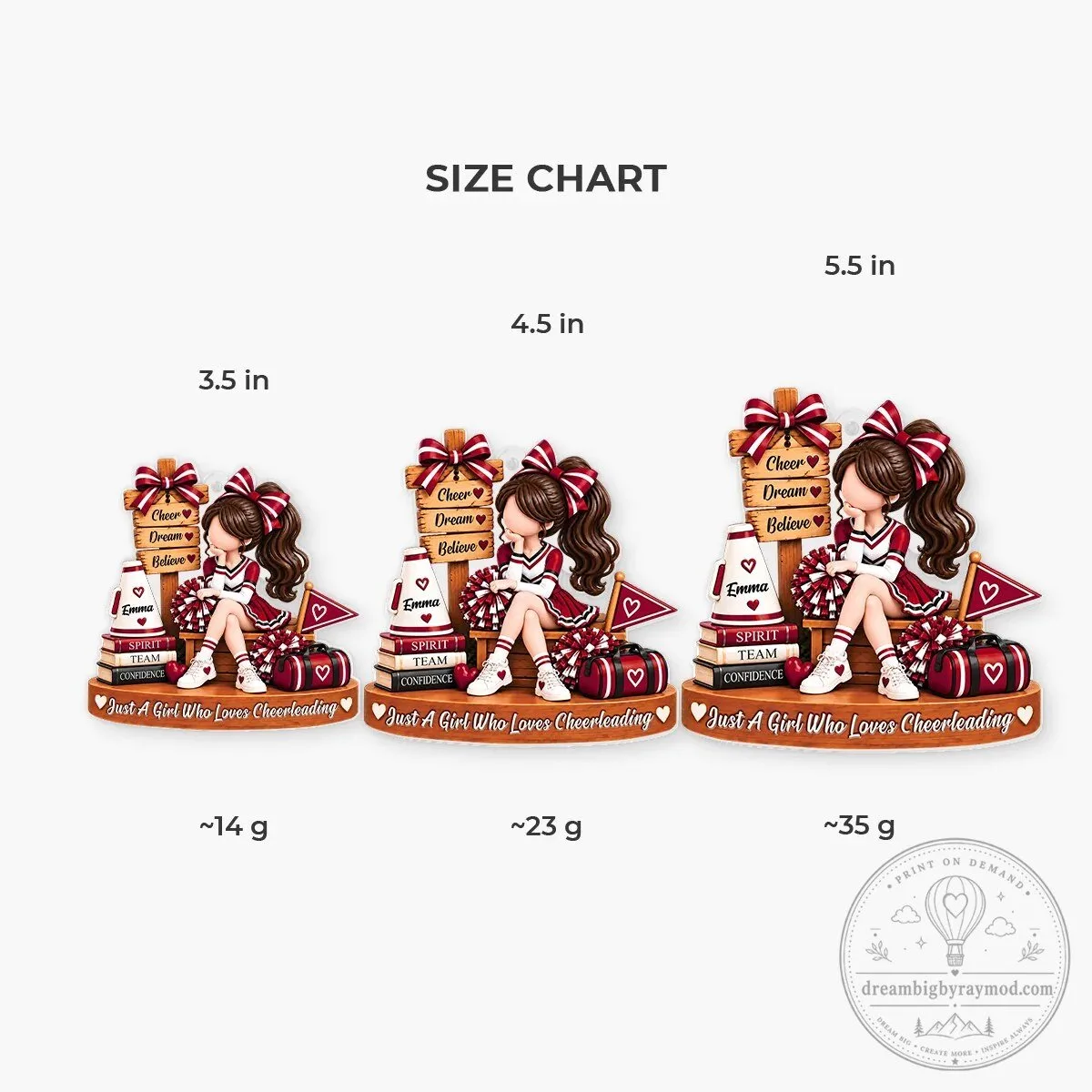 Personalized Cheerleader Girl Christmas Tree Ornament 9 Personalized Cheerleader Girl Christmas Tree Ornament