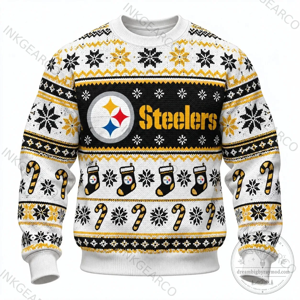 Pittsburgh Steelers Christmas Holiday Pattern Crewneck Sweatshirt