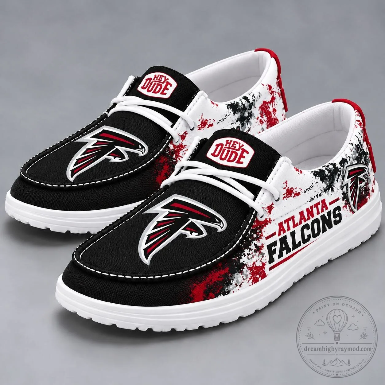 Atlanta Falcons Hey Dude Style Custom Fan Shoes