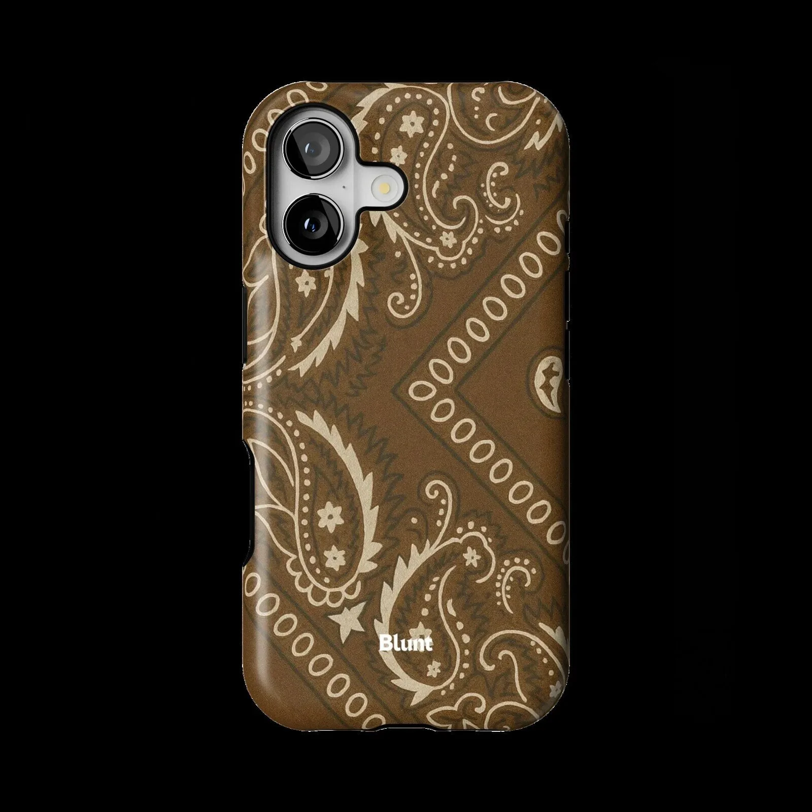 Brown Paisley Bandana Pattern iPhone Case for Apple Smartphone Protection